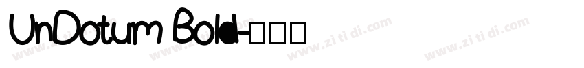 UnDotum Bold字体转换